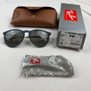 Ray-Ban Erika RB4171 Rubber Blue Gradient Grey Sunglasses